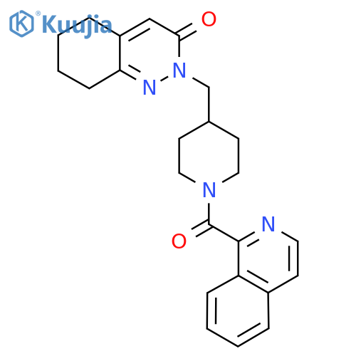 2-{[1-(Isoquinoline-1-carbonyl)piperidin-4-yl]methyl}-2,3,5,6,7,8-hexahydrocinnolin-3-one structure