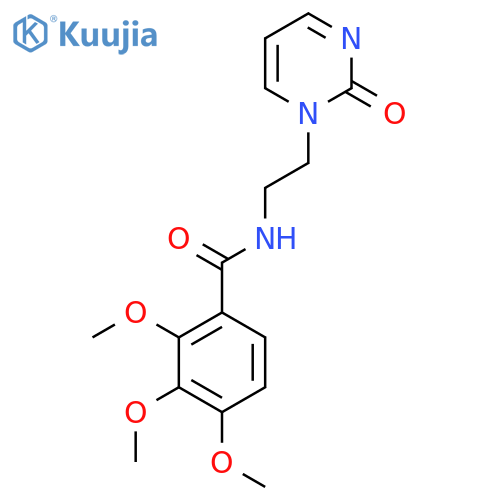 2,3,4-trimethoxy-N-[2-(2-oxo-1,2-dihydropyrimidin-1-yl)ethyl]benzamide structure