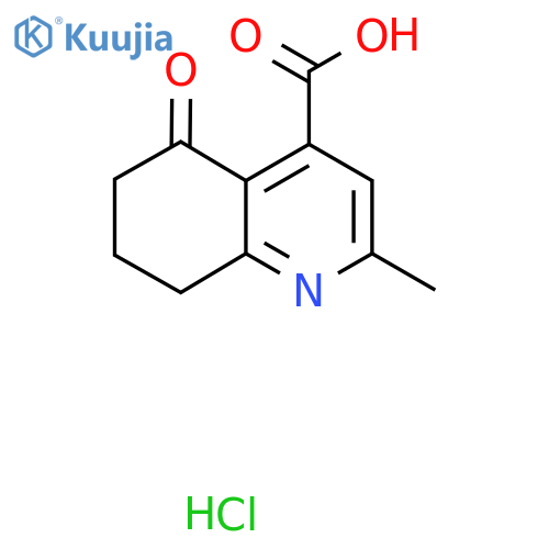 2-methyl-5-oxo-5,6,7,8-tetrahydroquinoline-4-carboxylic acid hydrochloride structure