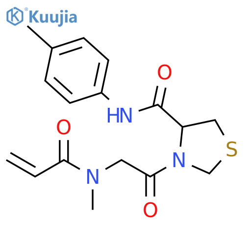 3-[2-[Methyl(1-oxo-2-propen-1-yl)amino]acetyl]-N-(4-methylphenyl)-4-thiazolidinecarboxamide structure