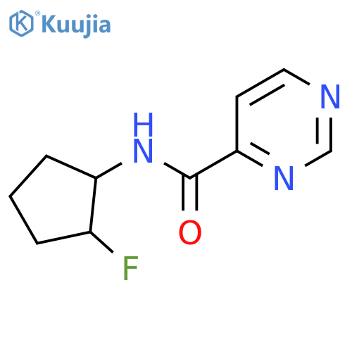 N-(2-fluorocyclopentyl)pyrimidine-4-carboxamide structure