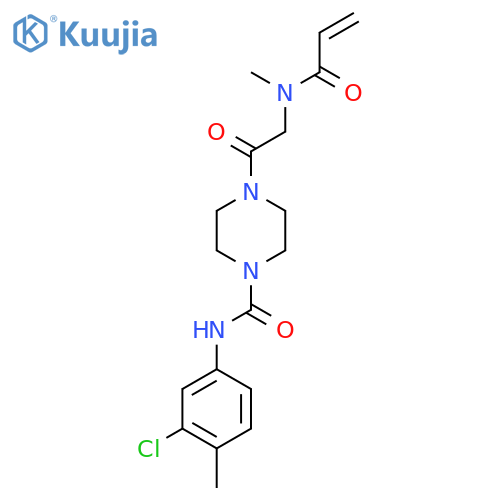 N-(3-chloro-4-methylphenyl)-4-[2-(N-methylprop-2-enamido)acetyl]piperazine-1-carboxamide structure