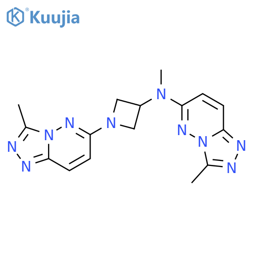 N-methyl-N,1-bis({3-methyl-[1,2,4]triazolo[4,3-b]pyridazin-6-yl})azetidin-3-amine structure