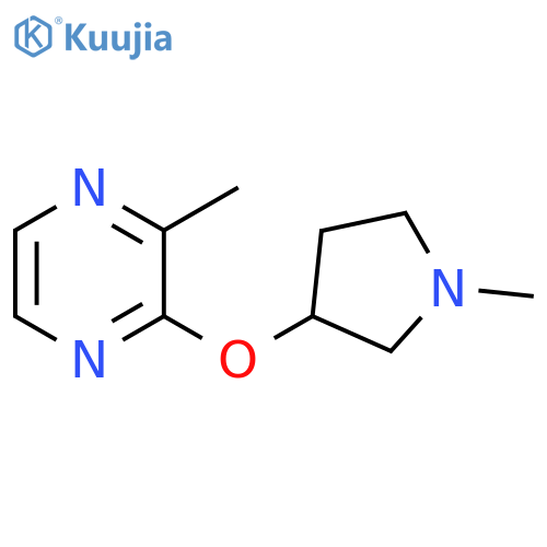 Pyrazine, 2-methyl-3-[(1-methyl-3-pyrrolidinyl)oxy]- structure