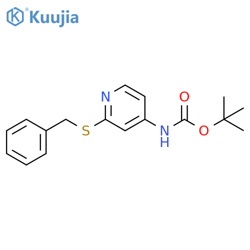 t-Butyl 2-(benzylthio)pyridin-4-ylcarbamate, 99% structure