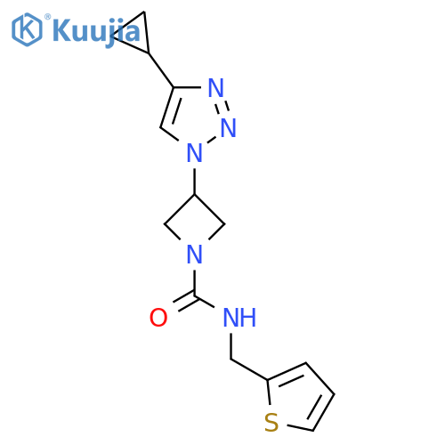3-(4-cyclopropyl-1H-1,2,3-triazol-1-yl)-N-[(thiophen-2-yl)methyl]azetidine-1-carboxamide structure