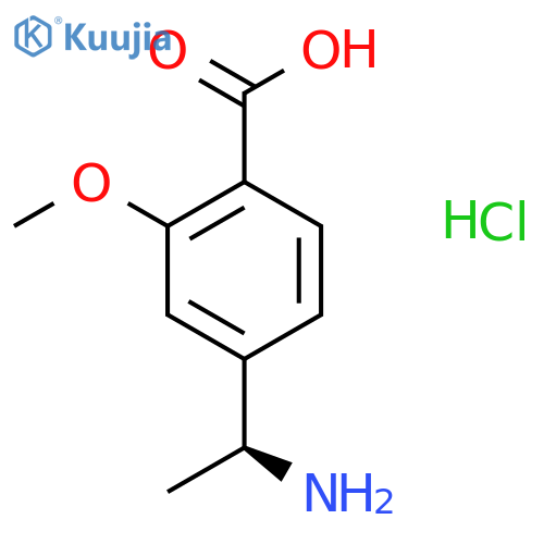 (S)-4-(1-Aminoethyl)-2-methoxybenzoic acid hydrochloride structure