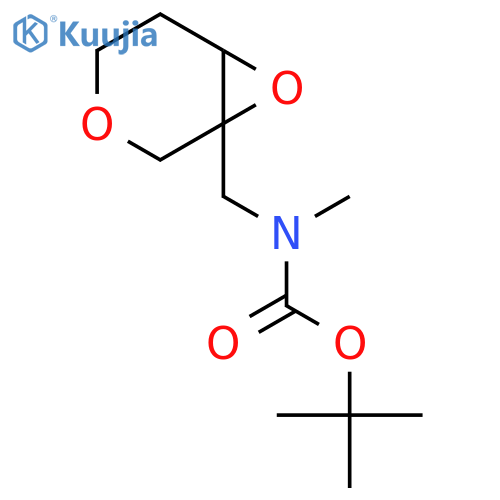 tert-butyl N-({3,7-dioxabicyclo4.1.0heptan-1-yl}methyl)-N-methylcarbamate structure