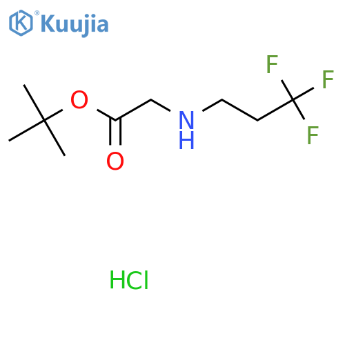 tert-butyl 2-(3,3,3-trifluoropropyl)aminoacetate hydrochloride structure