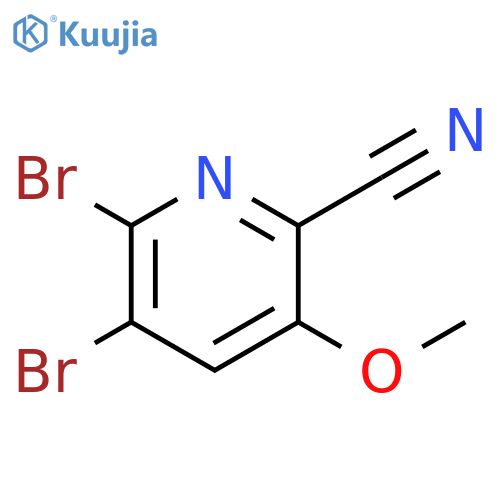 5,6-dibromo-3-methoxypyridine-2-carbonitrile structure