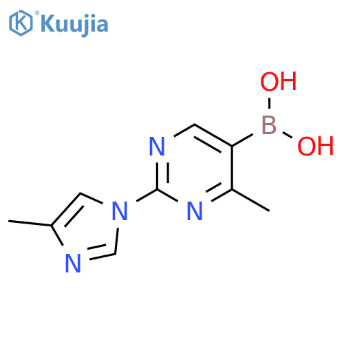 4-Methyl-2-(4-methylimidazol-1-yl)pyrimidine-5-boronic acid structure