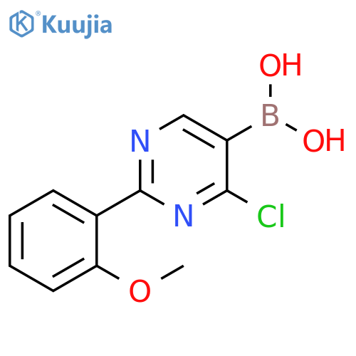 4-Chloro-2-(2-methoxyphenyl)pyrimidine-5-boronic acid structure