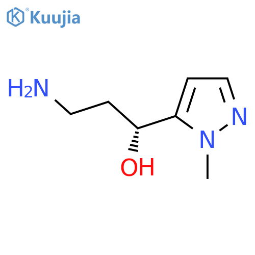 (1R)-3-amino-1-(1-methyl-1H-pyrazol-5-yl)propan-1-ol structure