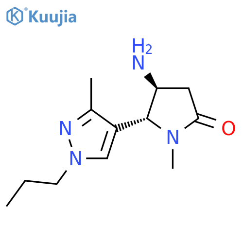 4-amino-1-methyl-5-(3-methyl-1-propyl-1H-pyrazol-4-yl)pyrrolidin-2-one structure