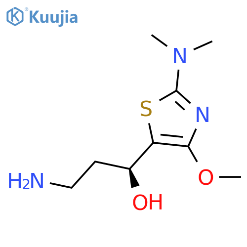 (1S)-3-amino-1-2-(dimethylamino)-4-methoxy-1,3-thiazol-5-ylpropan-1-ol structure
