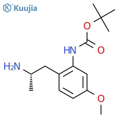 tert-butyl N-{2-(2S)-2-aminopropyl-5-methoxyphenyl}carbamate structure