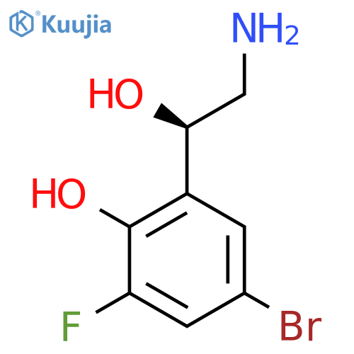 2-(1R)-2-amino-1-hydroxyethyl-4-bromo-6-fluorophenol structure