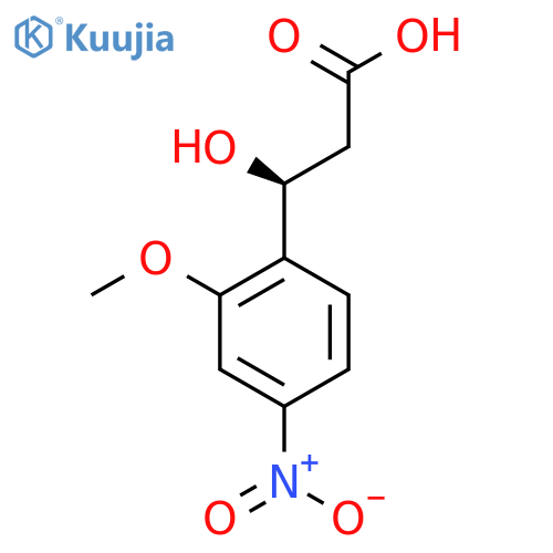 (3S)-3-hydroxy-3-(2-methoxy-4-nitrophenyl)propanoic acid structure