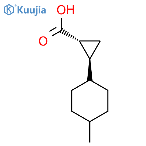 rac-(1R,2S)-2-(4-methylcyclohexyl)cyclopropane-1-carboxylic acid structure