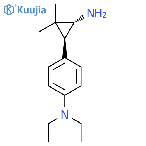 rac-4-(1R,3S)-3-amino-2,2-dimethylcyclopropyl-N,N-diethylaniline structure