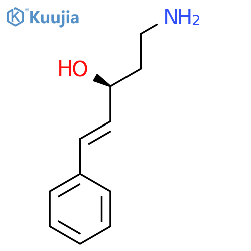 (3S)-5-amino-1-phenylpent-1-en-3-ol structure
