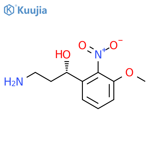 (1S)-3-amino-1-(3-methoxy-2-nitrophenyl)propan-1-ol structure