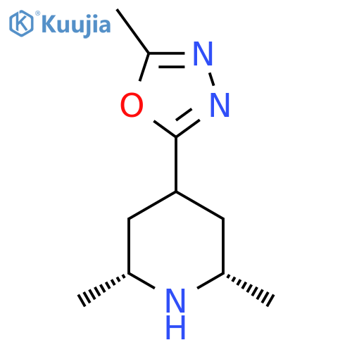 (2R,4r,6S)-2,6-dimethyl-4-(5-methyl-1,3,4-oxadiazol-2-yl)piperidine structure