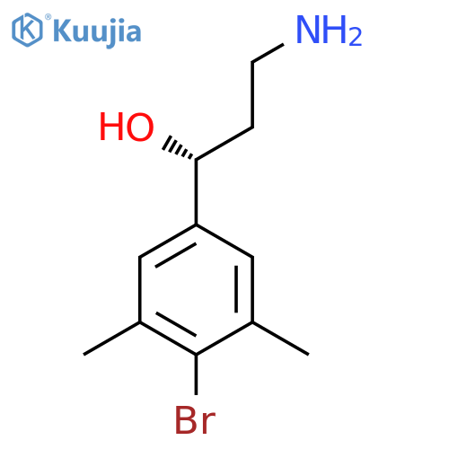 (1R)-3-amino-1-(4-bromo-3,5-dimethylphenyl)propan-1-ol structure