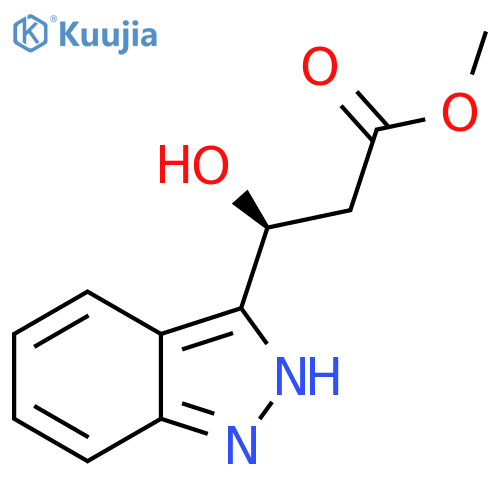 methyl (3S)-3-hydroxy-3-(1H-indazol-3-yl)propanoate structure