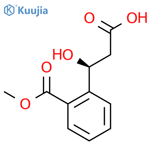 (3S)-3-hydroxy-3-2-(methoxycarbonyl)phenylpropanoic acid structure