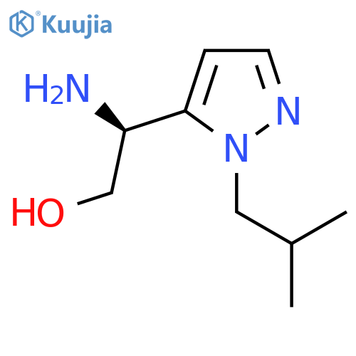 (2S)-2-amino-2-1-(2-methylpropyl)-1H-pyrazol-5-ylethan-1-ol structure
