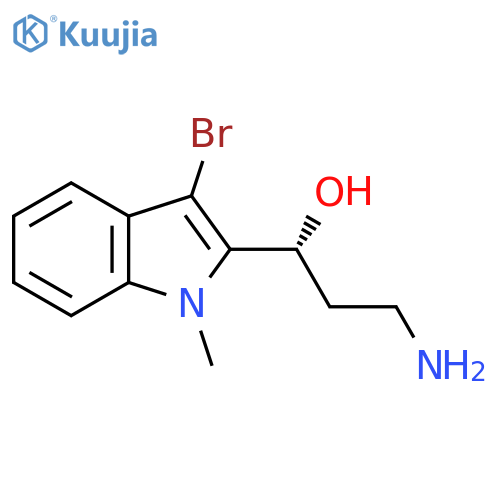 (1R)-3-amino-1-(3-bromo-1-methyl-1H-indol-2-yl)propan-1-ol structure