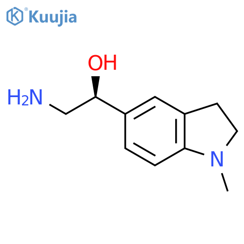 (1S)-2-amino-1-(1-methyl-2,3-dihydro-1H-indol-5-yl)ethan-1-ol structure