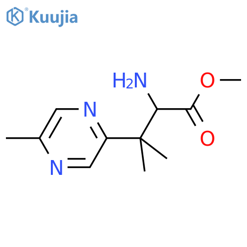 methyl 2-amino-3-methyl-3-(5-methylpyrazin-2-yl)butanoate structure