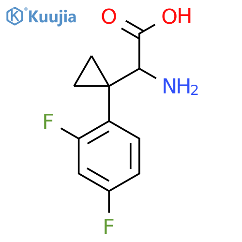 2-amino-2-1-(2,4-difluorophenyl)cyclopropylacetic acid structure