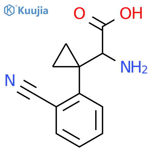 2-amino-2-1-(2-cyanophenyl)cyclopropylacetic acid structure