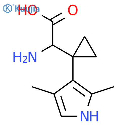 2-amino-2-1-(2,4-dimethyl-1H-pyrrol-3-yl)cyclopropylacetic acid structure