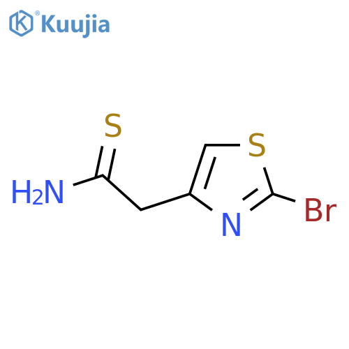 2-(2-bromo-1,3-thiazol-4-yl)ethanethioamide structure