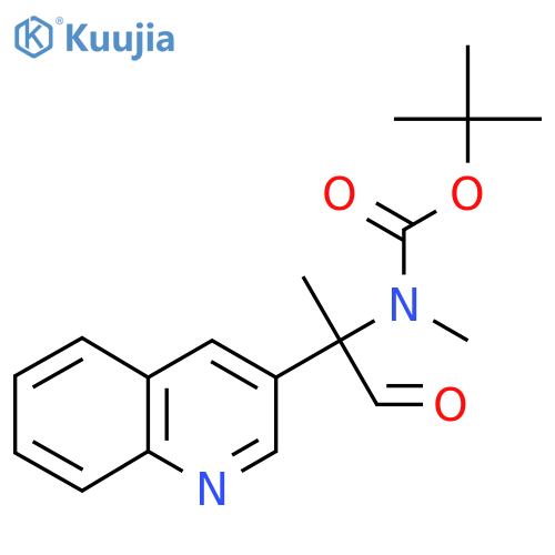 tert-butyl N-methyl-N-1-oxo-2-(quinolin-3-yl)propan-2-ylcarbamate structure