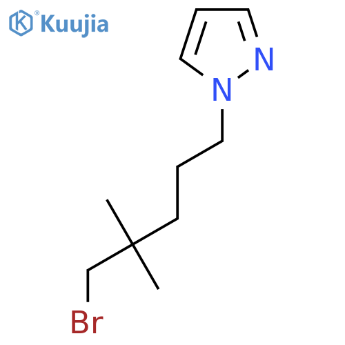 1-(5-bromo-4,4-dimethylpentyl)-1H-pyrazole structure
