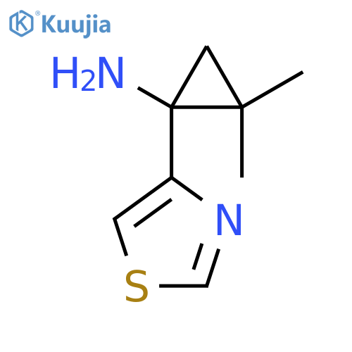 2,2-dimethyl-1-(1,3-thiazol-4-yl)cyclopropan-1-amine structure
