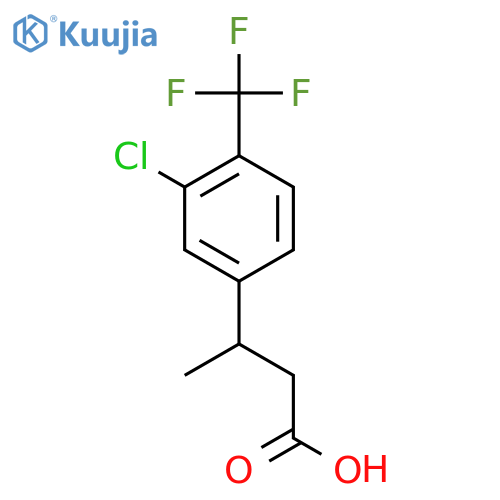 3-3-chloro-4-(trifluoromethyl)phenylbutanoic acid structure
