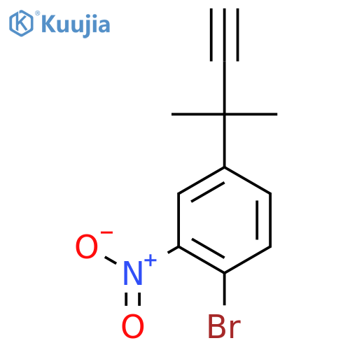 1-bromo-4-(2-methylbut-3-yn-2-yl)-2-nitrobenzene structure