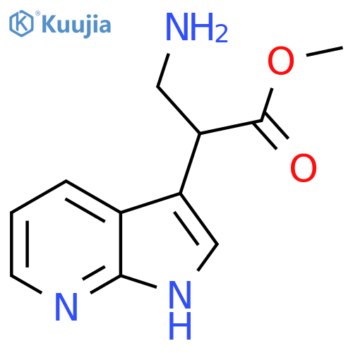 methyl 3-amino-2-{1H-pyrrolo2,3-bpyridin-3-yl}propanoate structure