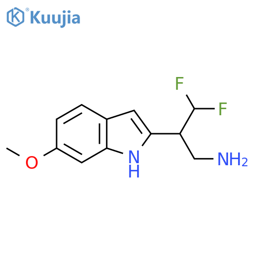 3,3-difluoro-2-(6-methoxy-1H-indol-2-yl)propan-1-amine structure