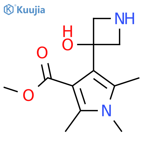 methyl 4-(3-hydroxyazetidin-3-yl)-1,2,5-trimethyl-1H-pyrrole-3-carboxylate structure