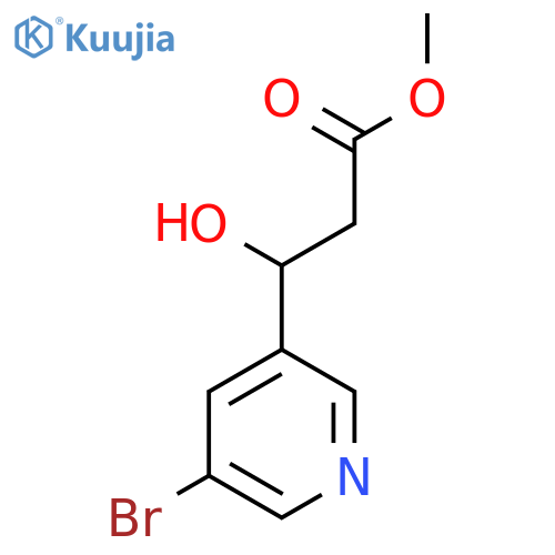 methyl 3-(5-bromopyridin-3-yl)-3-hydroxypropanoate structure