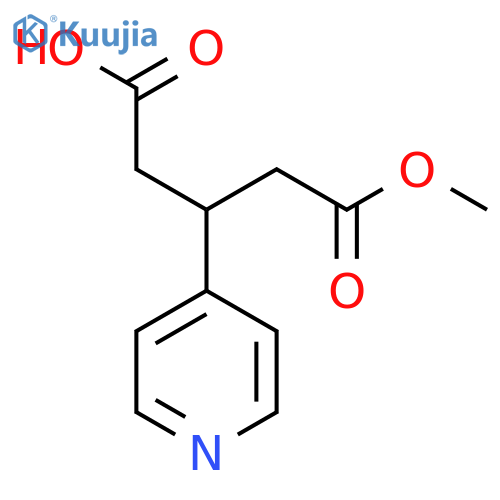 5-methoxy-5-oxo-3-(pyridin-4-yl)pentanoic acid structure