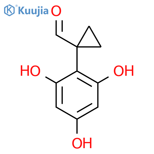 1-(2,4,6-trihydroxyphenyl)cyclopropane-1-carbaldehyde structure