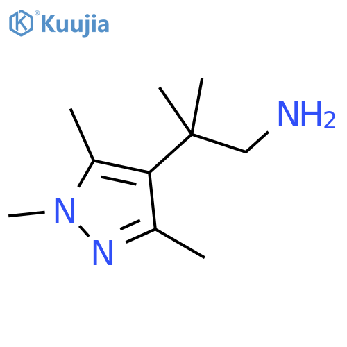 2-methyl-2-(trimethyl-1H-pyrazol-4-yl)propan-1-amine structure